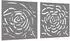 vidaXL Garten-Wanddeko Rosen-Design Cortenstahl 55x55cm, 2-tlg.