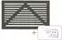 Plus A/S Tokyo Einzeltor Holz umbragrau 150x90cm (RAL 7022)