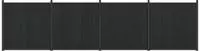 vidaXL Zaunelement 4 stk. 705 x 186,5 cm WPC und Aluminium Schwarz