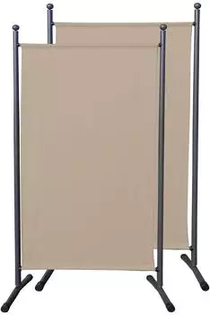 QUICK STAR Paravent 180x78cm beige, 2er-Set (47872)