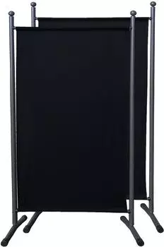 QUICK STAR Paravent 180x78cm schwarz, 2er-Set (47876)