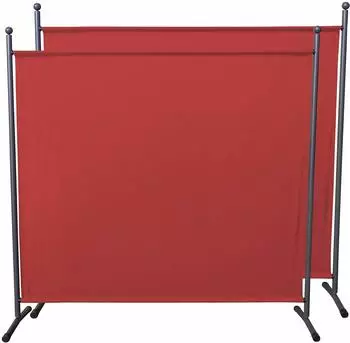 QUICK STAR Paravent 2er-Set, rotorange, 180x178cm (47864)