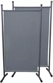 QUICK STAR Paravent 2er-Set 180x78cm grau, Sichtschutz Innen & Au&szlig;en (47873)