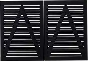 Plus A/S Osaka Doppeltor 200x136cm schwarz RAL 9005 (17467-15)
