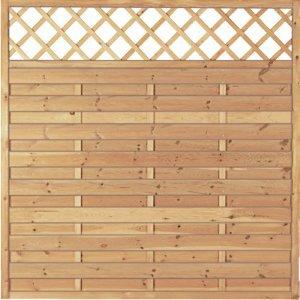 T&J Maxi-Massiv Hauptelement mit Rankgitter braun 180 x 180 cm