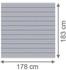 TraumGarten System WPC 178 x 183 cm grau/Leiste silber