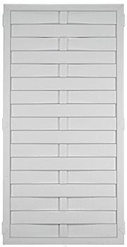 T&J Lightline KS-Lamellenzaun, 90 x 180 cm, Füllung / Rahmen WEISS