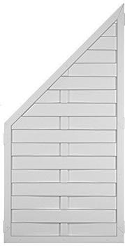T&J Lightline KS-Lamellenzaun, 90 x 180/90 cm, Füllung / Rahmen WEISS