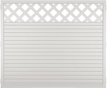 T&J Lightline KS-Zaun Ranki 180 x 150 cm Füllung weiß / Rahmen weiß