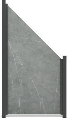 GroJa Stonefence Abschlusselement Keramik BxH: 90 x 180/90 cm granit