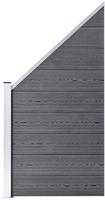 vidaXL Zaunelement WPC 95x(105-180) cm Grau