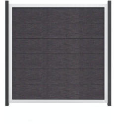 GroJa Viento Designzaun Typ Quadratisch 180x180 mit Rahmen Silber