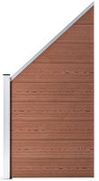 vidaXL Zaunelement WPC 95x(105-180) cm Braun