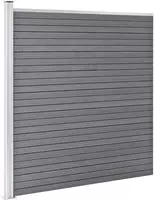 vidaXL Gartenzaun WPC 353&times;186 cm Grau