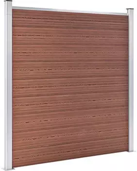 vidaXL Zaunelement WPC 180x186 cm braun