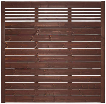 BM Massivholz Aalborg Grundelement 180 x 180 cm Fichte lasiert tabak