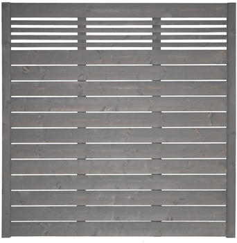 BM Massivholz Aalborg Grundelement 180 x 180 cm Fichte lasiert basaltgrau