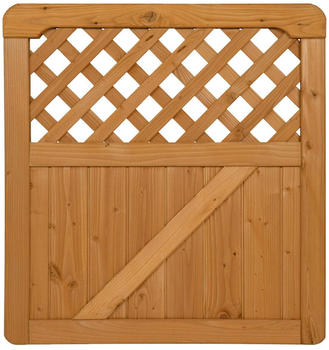 BM Massivholz Zaunpforte Mainau Douglasie lasiert 90 x 95 cm honig
