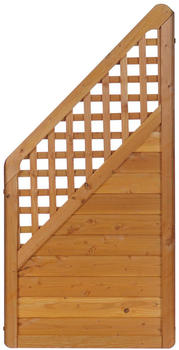 BM Massivholz Anschlusselement links Mainau Douglasie lasiert 90 x 180/95 cm kirschbaum