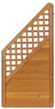 BM Massivholz Anschlusselement links Mainau Douglasie lasiert 90 x 180/95 cm tabak