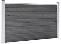 vidaXL Zaunelement WPC 180x105 cm Schwarz