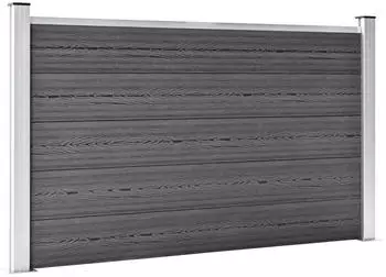 vidaXL Zaunelement WPC 180 x 105 cm schwarz