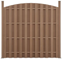 WPC Gartenzaun 185x193 cm Rund Braun neu.holz