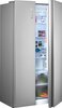 Hisense Side-by-Side, RS677N4BIE, 178,6 cm hoch, 91 cm breit edelstahlfarben,
