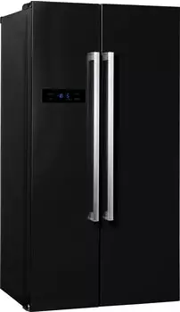 Hanseatic Side-by-Side HSBS17990DBK, 176,5 cm hoch, 89,7 cm breit, 4 Jahre Garantie schwarz