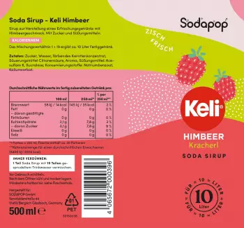 Sodapop Keli Himbeer Sirup (10025829) – Sodapop Keli Himbeer Sirup (10025829) – kalorienarme Aromavielfalt für kreative Getränke