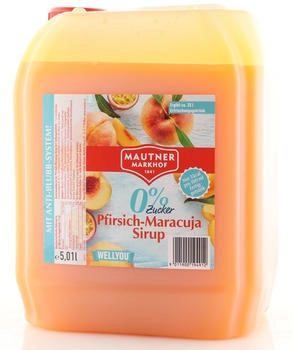 Mautner 0% Zucker Sirup Pfirsich-Maracuja 5l Kanister