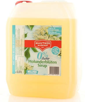 Mautner 0% Zucker Sirup Holunderblüte 5l Kanister