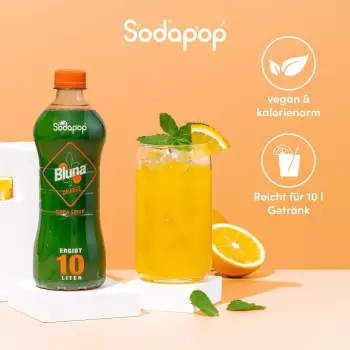 mySodapop Bluna Orange Soda Sirup (500ml) – Sparsame Dosierung durch konzentrierte Formel
