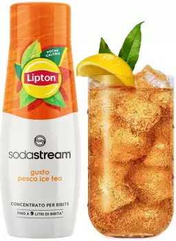SodaStream Lipton Pfirsich Getränkesirup 440ml – Kalorienreduzierte Rezeptur mit Steviolglycosiden