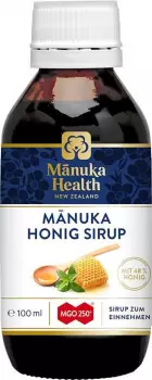 Manuka Health Honig Sirup MGO 250+ (100ml) – Manuka-Honig und Rewarewa als geschmackstragende Basis