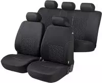 Walser Autositzbezug Dotspot Premium Komplett-set Grau Schwarz Sitzbez&uuml;ge