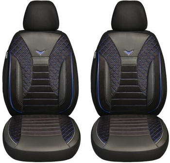 Bremer Sitzbezüge Hyundai ix35 Fahrer & Beifahrer ab 2007-2015 2er Pack in Schwarz/Blaue Naht (PS806)