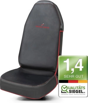 Walser Auto Schonbezug Guardian Schonbezug Autositz vorne Sitzschoner Auto schwarz/rot 1 Stück