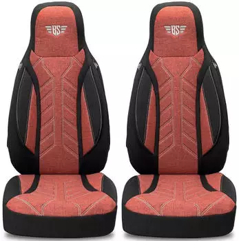 Bremer Sitzbez&uuml;ge Autositzbezug f&uuml;r f&uuml;r B&uuml;rstner Limited T (PLKT202) Set Fahrer und Beifahrer Schwarz/Rot Rot