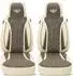 Bremer Sitzbezüge Autositzbezug für für La Marca Ducato Jumper Boxer (PLKT211) Set Fahrer und Beifahrer Beige/Braun Braun