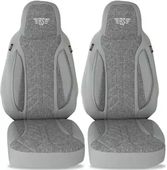 Bremer Sitzbezüge Autositzbezug für Renault Master 3 Bj ab 2010 (PLKT208) Set Fahrer und Beifahrer Grau