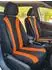 Bremer Sitzbezüge Autositzbezug für VW T7 Multivan Bj ab 2021 (N305) Set Fahrer und Beifahrer Schwarz/Orange Orange