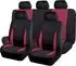 LuxusKollektion Sitzbezüge Universal Set burgund & schwarz, Airbag-kompatibel