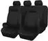 LuxusKollektion Autositzbezüge Komplettset, niedriger Rücken, Polyester, schwarz