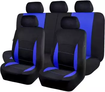 LuxusKollektion Sitzbez&uuml;ge Universal Set blau/schwarz, Airbag-kompatibel