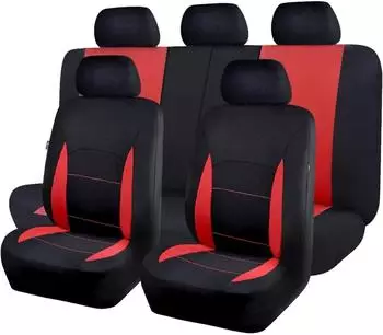 LuxusKollektion Autositzbez&uuml;ge Universal Set rot/schwarz, Airbag-kompatibel