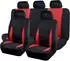 LuxusKollektion Autositzbezüge Universal Set rot/schwarz, Airbag-kompatibel