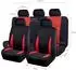 LuxusKollektion Autositzbezüge Universal Set rot/schwarz, Airbag-kompatibel