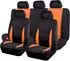 LuxusKollektion Sitzbezüge Universal Set orange-schwarz, Airbag-kompatibel