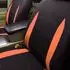 LuxusKollektion Sitzbezüge Universal Set orange-schwarz, Airbag-kompatibel